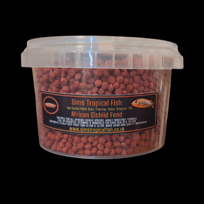 12 x Sims Tropical Fish African Cichlid Pellet Food 175G