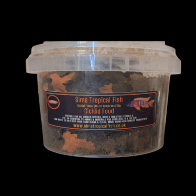 12 x Sims Tropical Fish African Cichlid Flake Food 50G