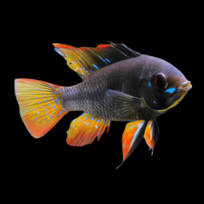 15 x Black Ram Cichlid 3cm