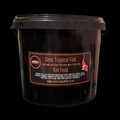 6 x Sims Tropical Fish Koi Food 8mm 2KG